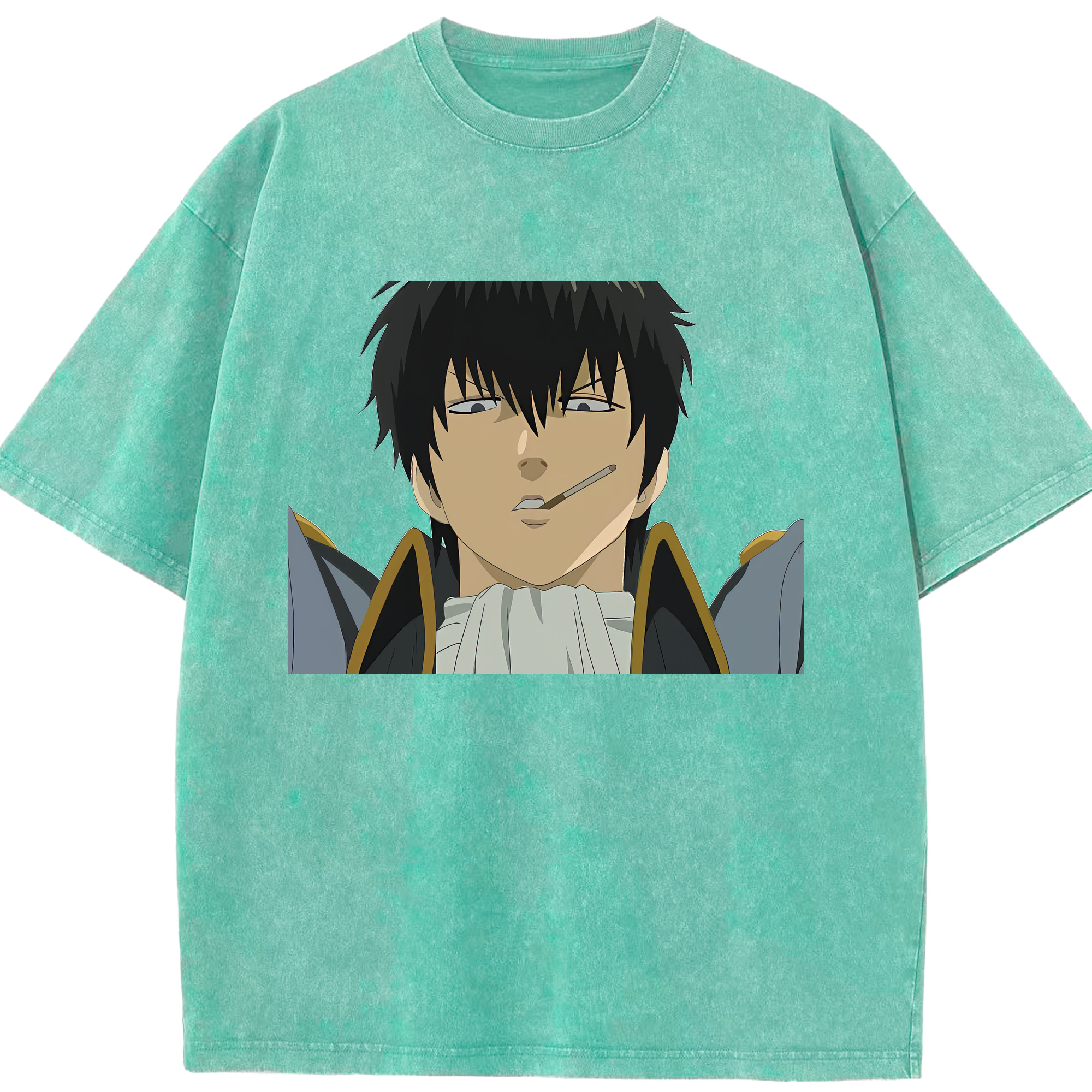 （画像用） ぎんたま 坂田銀時（さかたぎんとき） 神楽 志村新八（しむら しんぱち） GINTAMA Sakata Gintoki Kagura Shimura Shinpachi 綿100% ヴィンテージ風 半袖Tシャツ（フロントプリント）